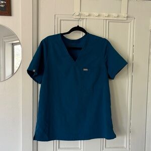 Figs Catarina Scrub Top Alps Blue